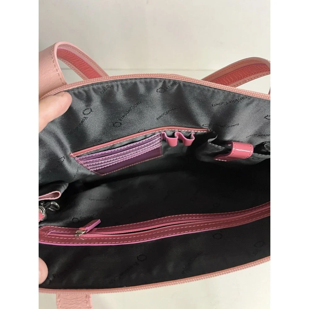 Franklin Covey Pink Leather Binder‎ Briefcase Laptop Bag